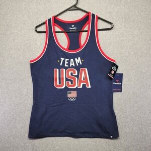 Fanatics Team USA Women's Olympics Tank Top Size Medium Red White Blue Running‎